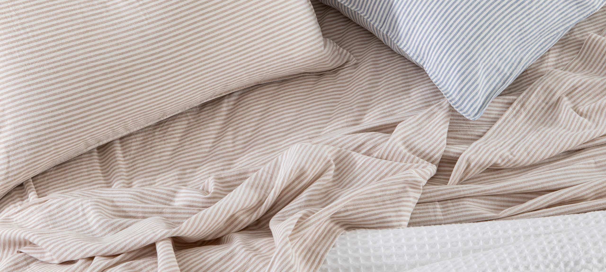 Pillow Talk stripe linen sheet 