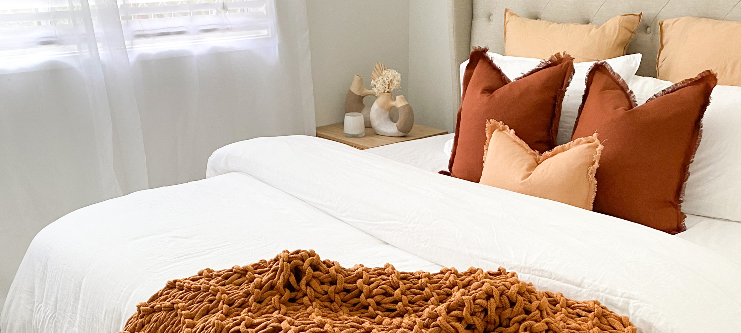 Pillow Talk autumn bedroom styling