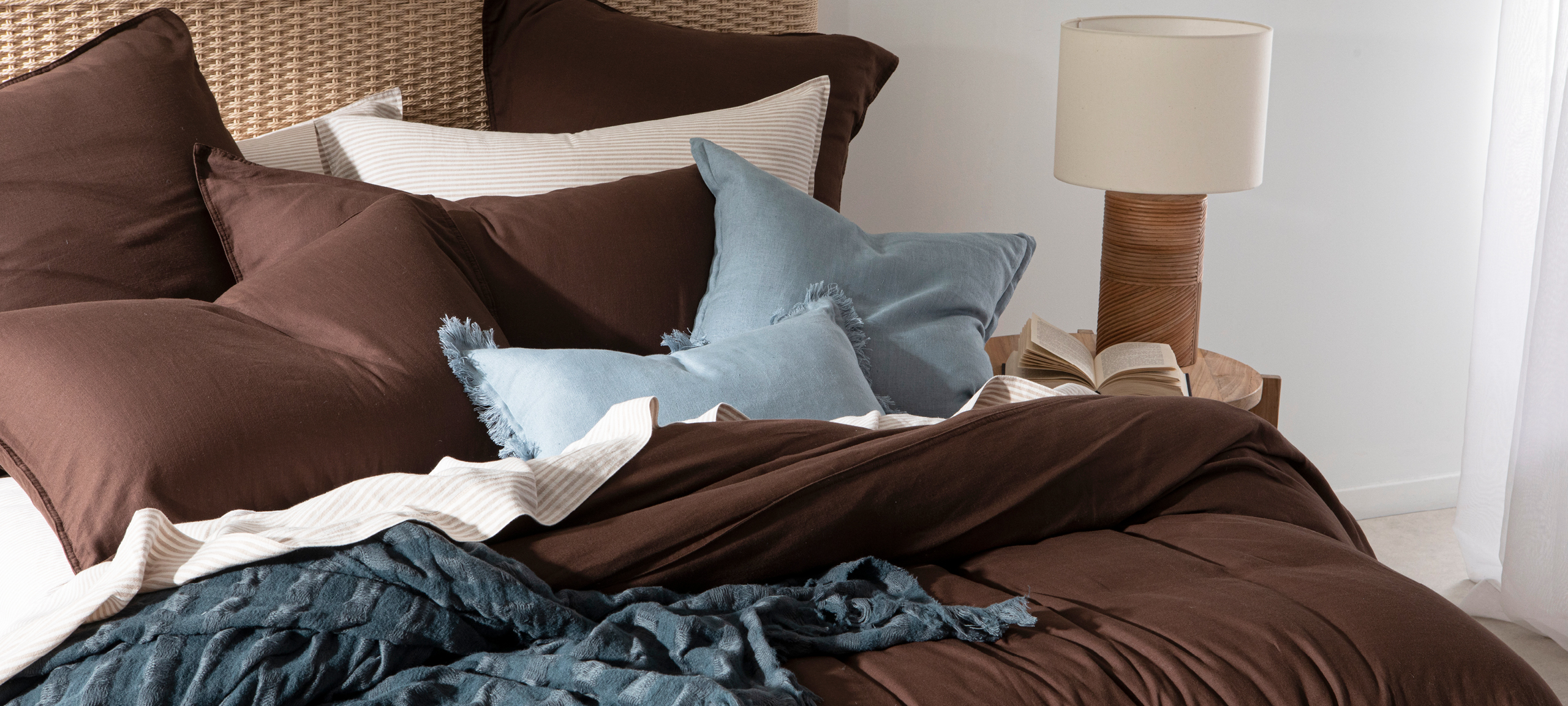 Pillow Talk bed styling for winter 